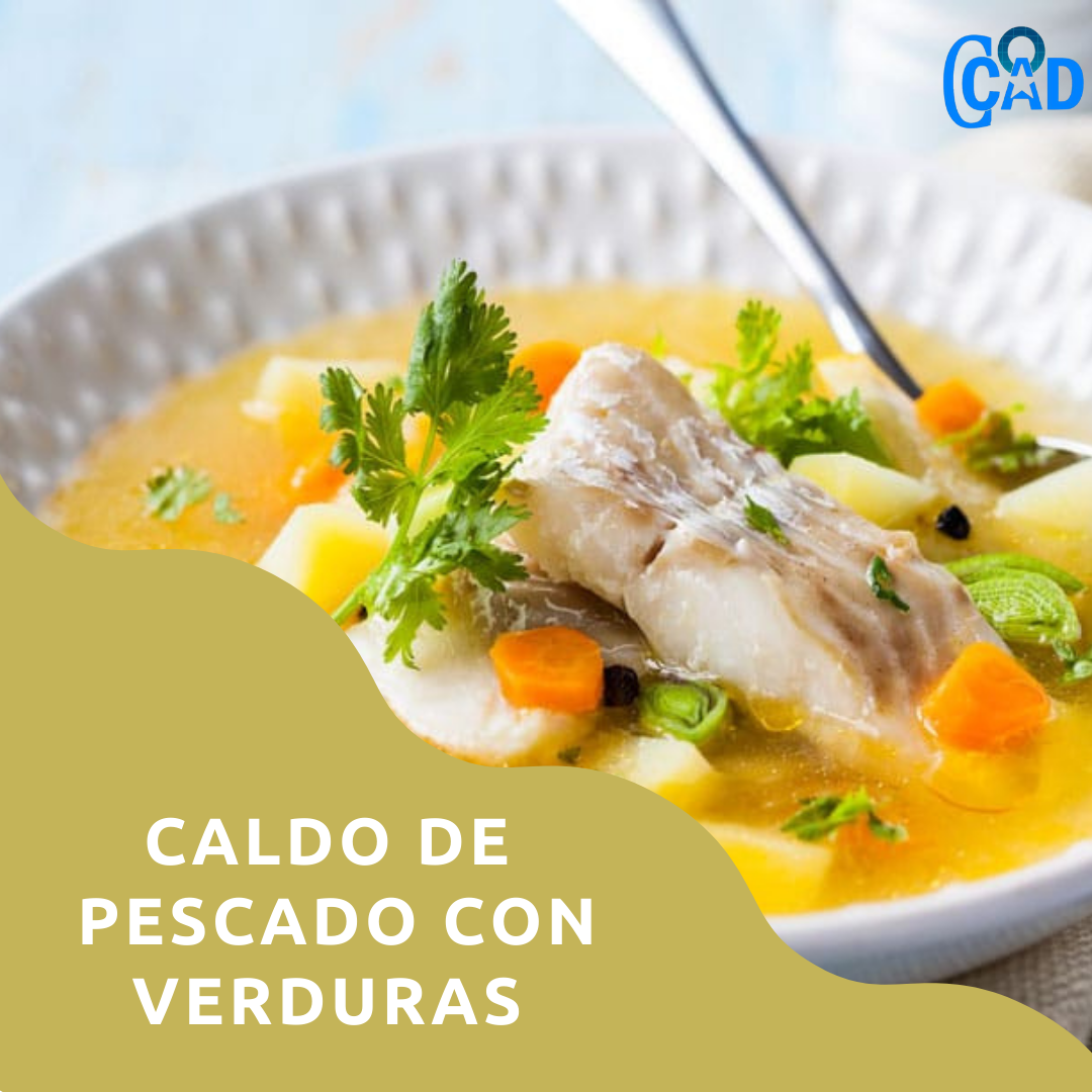 Nuestra Cocina. Caldo de pescado con verduras.
